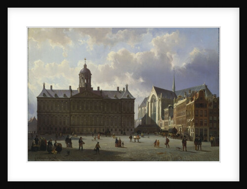Dam Square with the Royal Palace, Amsterdam, 1855 by Cornelius Springer