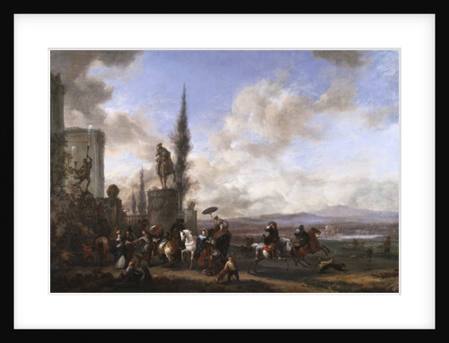 Departure for the Hunt by Philips Wouwermans or Wouwerman