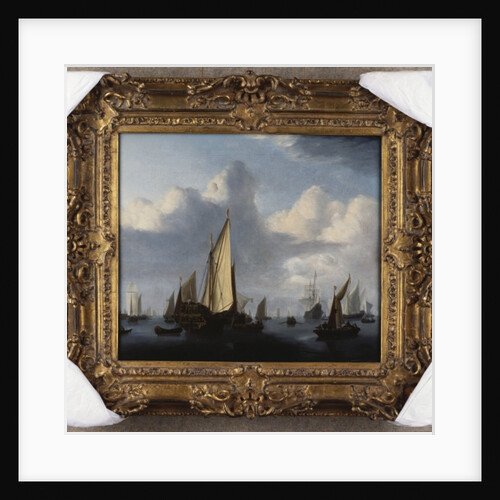 A Seascape with a States Yacht and other Shipping in a Calm, 1654 by Willem van de the Younger Velde