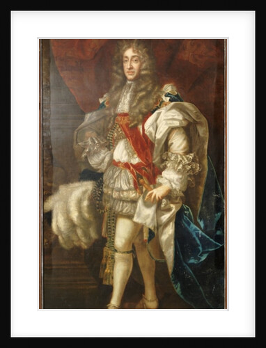 Portrait of King James II, full length, in Garter Robes by Peter (circle of) Lely