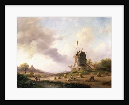 Harvesters in an Extensive Landscape, 1850 by Frederick Marianus Kruseman