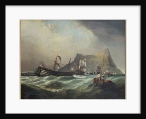 Neptune, Towing the Victory into Gibraltar Harbour after the Battle of Trafalgar by William Clarkson Stanfield