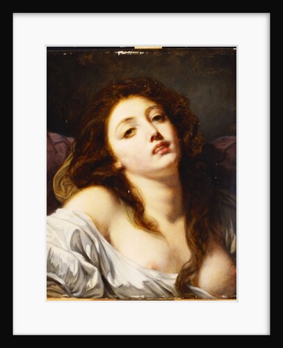 A young woman, bust length by Jean Baptiste Greuze