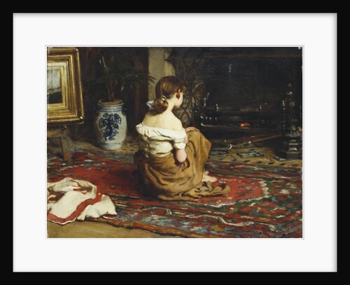 By the Fireside, 1878 by Frank Holl