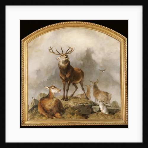 Scene in Braemar - Highland Deer by Edwin Landseer