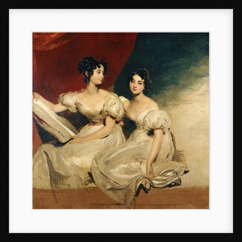 A double portrait of the Fullerton sisters, seated full length, in white dresses, c.1825 by Thomas Lawrence