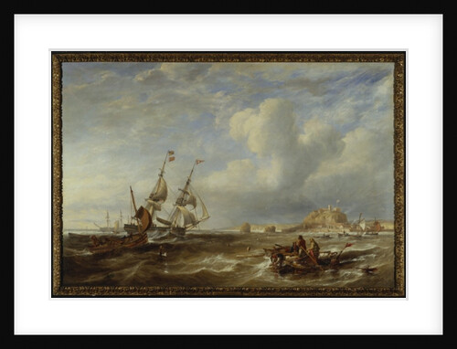 The 78-Ton Brigantine 'The Advocate' off St. Helier, Jersey, 1749 by John Wilson Carmichael