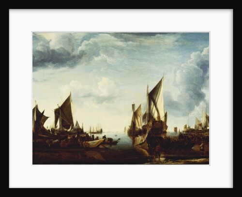 The Visit of the Stadholder, Prince Frederik Hendrik, to the Fleet of the States General at Dordrecht in 1646, before 1649 by Jan van de Capelle or Cappelle