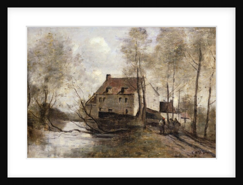Le Moulin Brule, Planque, near Douai by Jean Baptiste Camille Corot