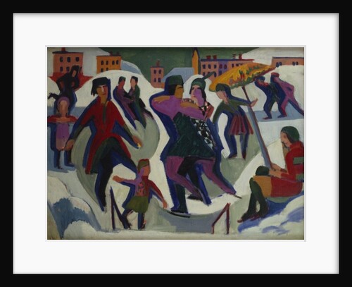 Ice Skating Rink with Skaters, 1925 by Ernst Ludwig Kirchner