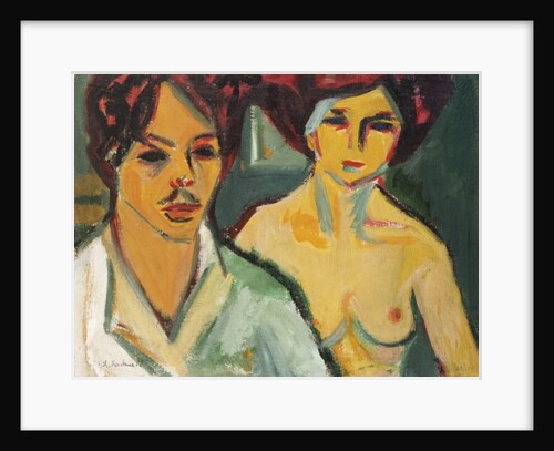Self Portrait with Model, 1905 by Ernst Ludwig Kirchner