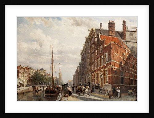 A view of the Makelaers Comptoir on the Nieuwezijds Voorburgwal, Amsterdam, 1883 by Cornelius Springer