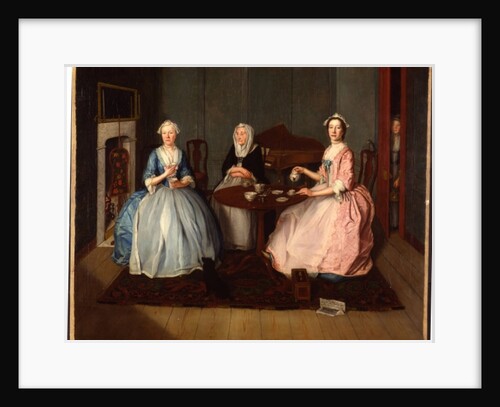 A Family in an Interior Taking Tea, c.1740 by English School