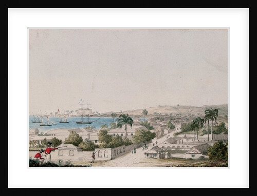 A view of Carlisle Bay and Bridgetown, Barbados by Charles Emilius Gold