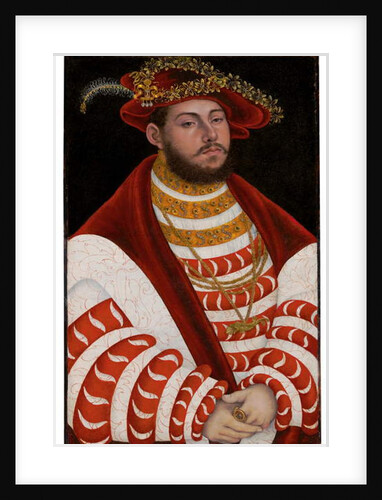 Portrait of John Frederick I, Elector of Saxony, half-length by Lucas the Elder Cranach