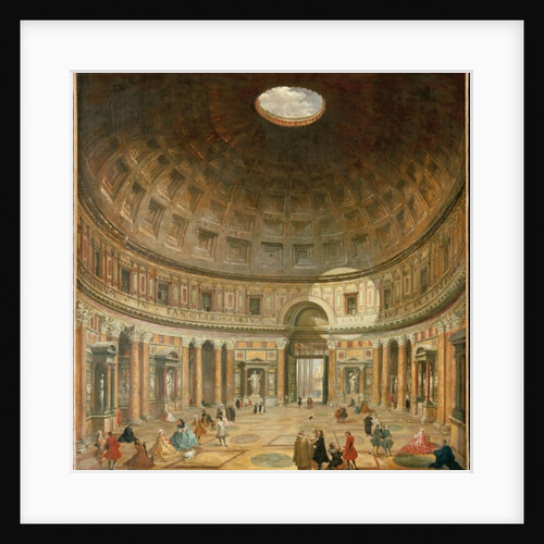 The Interior of the Pantheon, Rome by Giovanni Paolo (follower of) Pannini or Panini