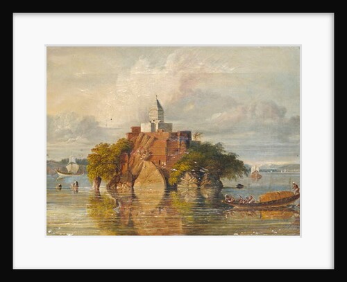 Fakeer's Rock at Janguira, near Sultanganj on the Ganges by William Prinsep