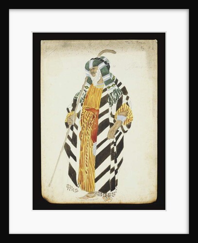 Costume design for a dancer from 'Suite Arabe' by Leon Bakst