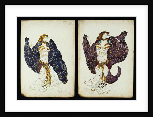 A pair of costume designs for female dancers from 'Juive' by Leon Bakst
