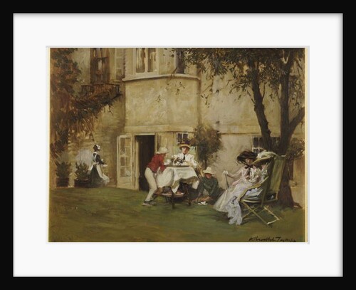 Tea in the Garden by Albert Chevallier Tayler