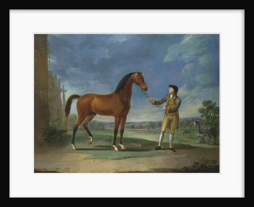 An Arab stallion held by a groom by Sawrey Gilpin