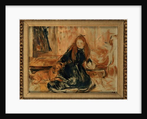 Young Girl Playing with a Dog, 1892 by Berthe Morisot