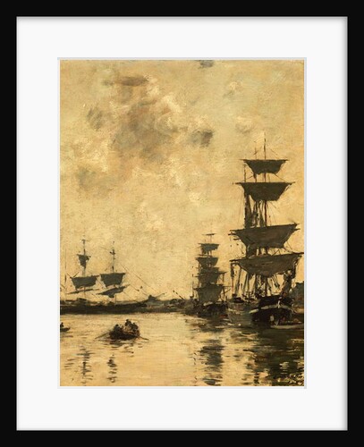 Deauville: Schooners at Anchor, 1887 by Eugene Louis Boudin