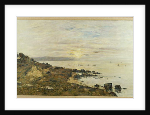 Cliffs at Benerville, Sunset, 1897 by Eugene Louis Boudin