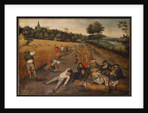 Summer: Harvesters Working and Eating in a Cornfield, 1624 by Pieter the Younger Brueghel