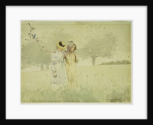 Girls strolling in an Orchard, 1879 by Winslow Homer
