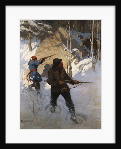 Moose Hunting by Newell Convers Wyeth