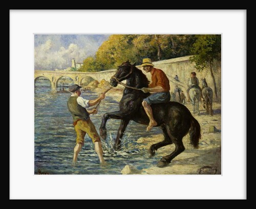 Bathing Horses in the Seine, 1910 by Maximilien Luce
