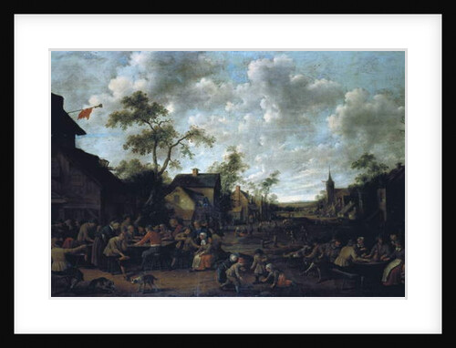 Peasants Feasting in a Village, 1661 by Joost Cornelisz Droochsloot