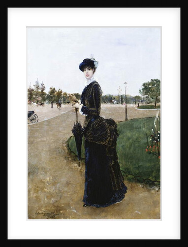 An Elegant Lady in the Bois de Boulogne, 1880 by Norbert Goeneutte
