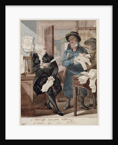 A Bailiff and and Attorney - a Match for the Devil by Robert Dighton