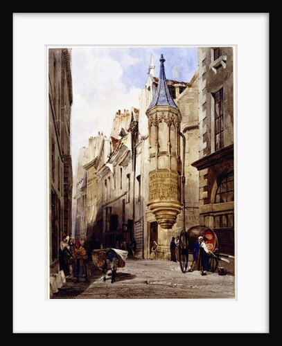 Rue de l'Amiral Coligny, rue Bailleul, Paris, 1831 by Thomas Shotter Boys