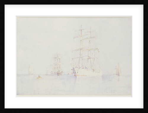 Moored Clippers, 1914 by Henry Scott Tuke