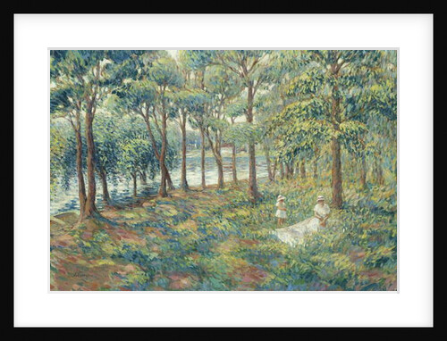 Madame Lebasque and her son on the bank of the Marne, 1899 by Henri Lebasque