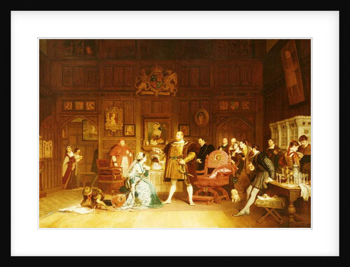 Henry VIII and Anne Boleyn observed by Queen Katherine, 1870 by Marcus Stone