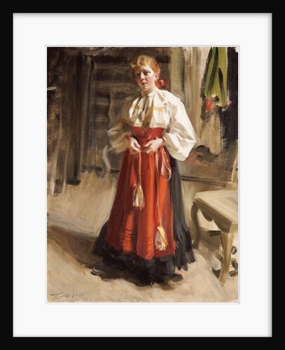 Girl in Orsa Costume, 1911 by Anders Leonard Zorn