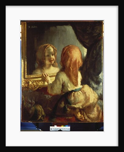 Antoinette Herbert looking in the Mirror, c.1844 by Jean-Francois Millet