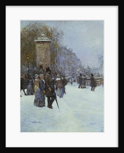 The Promenade in Paris by Jean Francois Raffaelli
