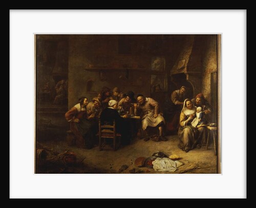Peasants drinking and smoking in an Inn by Gillis van Tilborgh