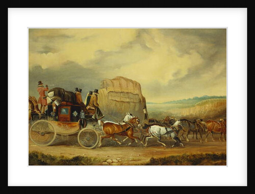 The Exeter to London Royal Mail passing William Downe's Exeter Wagon by Charles Cooper Henderson
