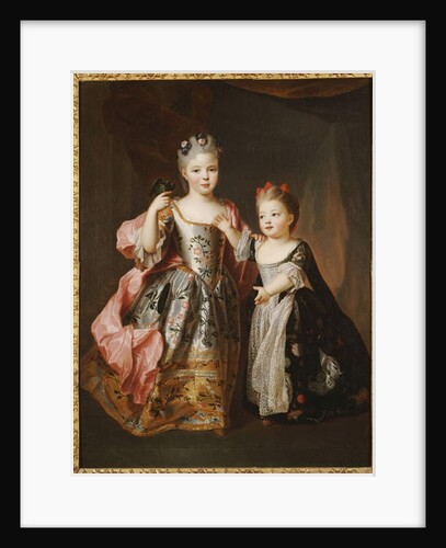 Portrait of two Young Girls, said to be Adelaide and Victoire, daughters of Louis XV by Alexis Simon Belle