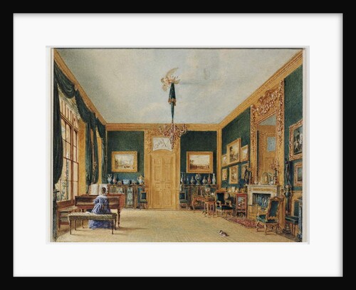 The Green Drawing Room of the Earl of Essex at Cassiobury, 1823 by William Henry Hunt