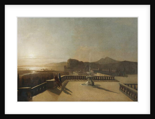 Figures on a Moonlit Terrace by Francis Danby