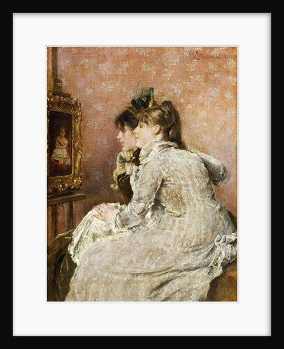 Admiring the Portrait, 1879 by Alfred Emile Stevens
