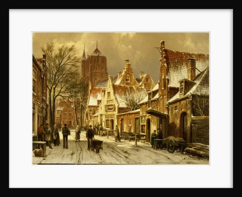 A Winter Street Scene by Willem Koekkoek