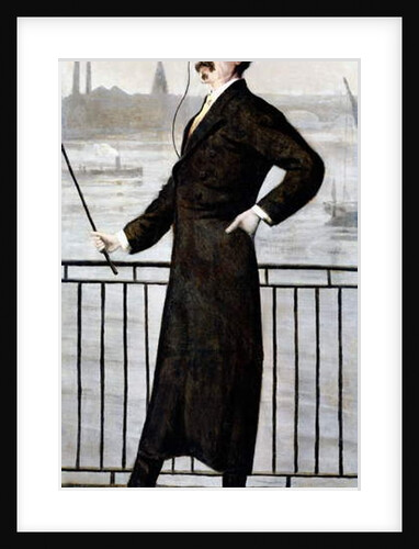 James Abbott McNeill Whistler on the Widow's Walk at his House in Lindsey Row, Chelsea, 1871 by Walter Greaves